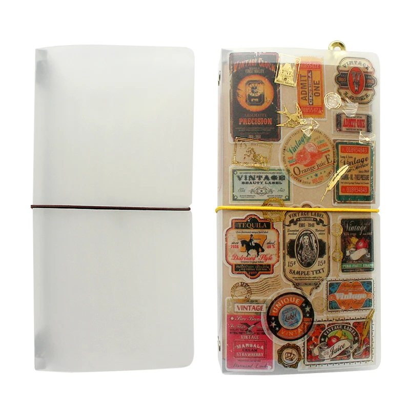 Vintage Leather Journal Notebook - Caderno de Viagem com Refil Interno