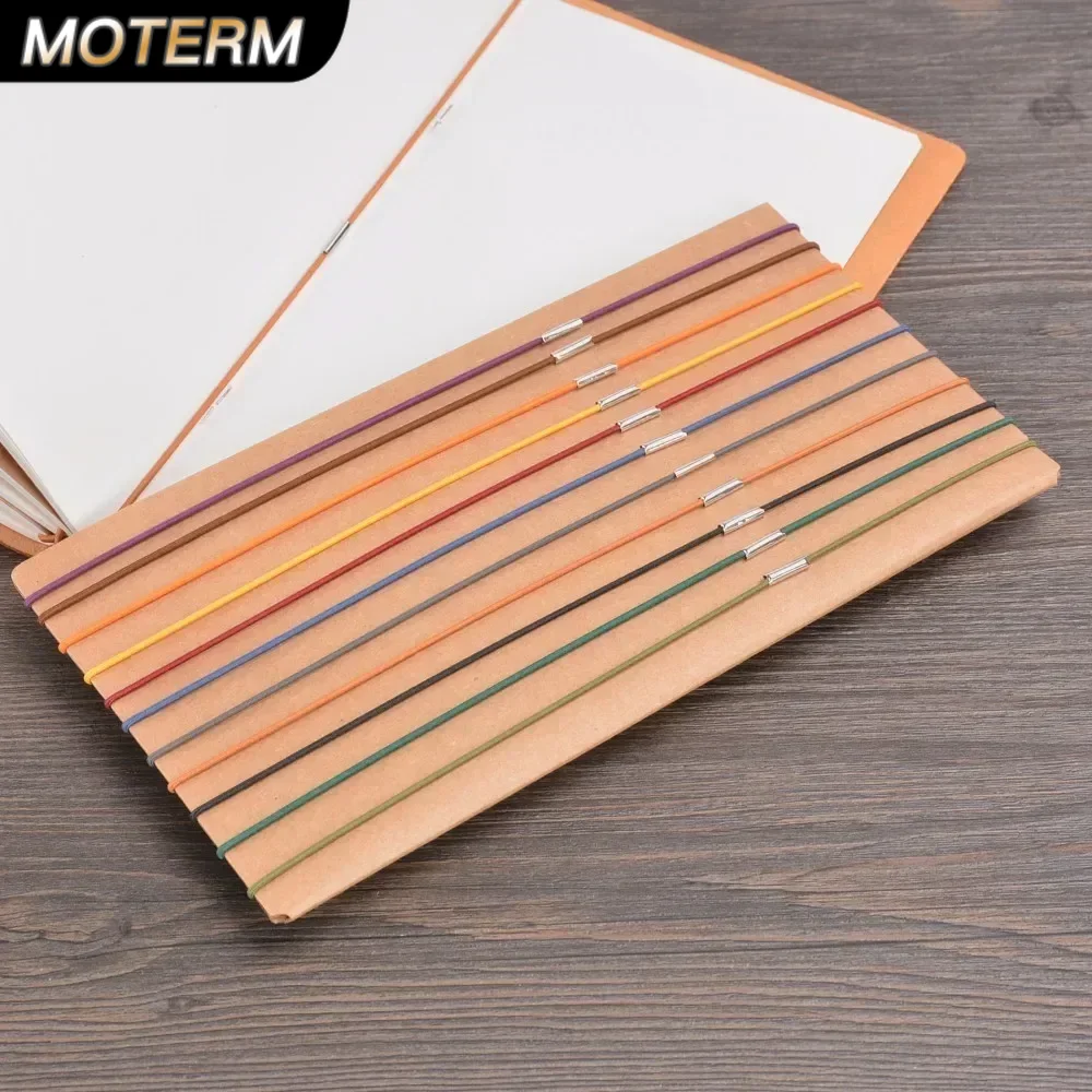 Vintage Leather Journal Notebook - Couro Notebook Repair Elastic String, Elastic