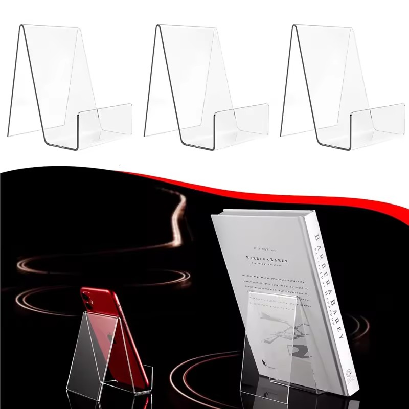 Clear Acrylic Book Stand Holder - Suporte de Livro Ajustável Transparente (4