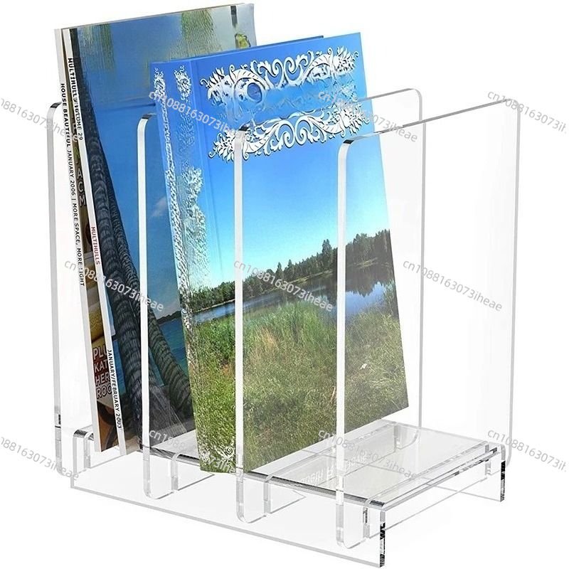 Clear Acrylic Book Stand Holder - Suporte de revista acrílico transparente e
