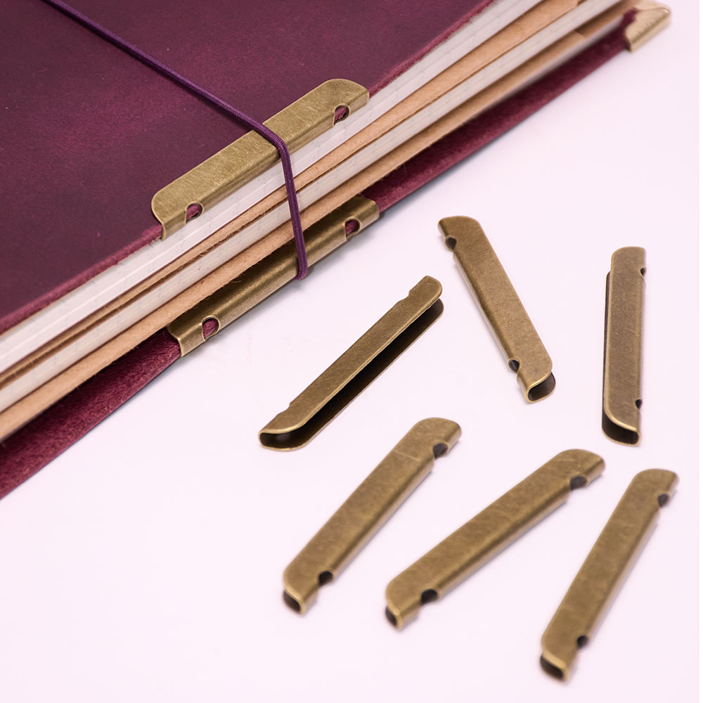 Vintage Leather Journal Notebook - Caderno de Couro com Proteção de