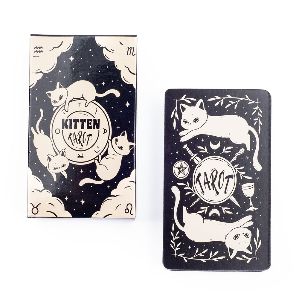 Baralho de tarô gatinho 78 peç - Tarot Deck With Guidebook avaliação e preço