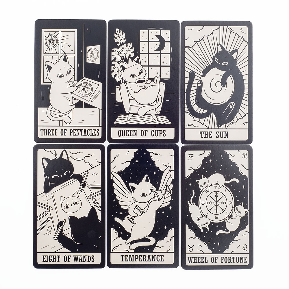 Baralho de tarô gatinho 78 peç - Tarot Deck With Guidebook avaliação e preço