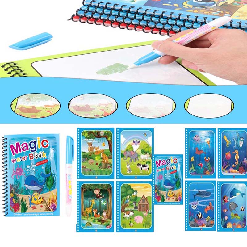 Venda quente reutilizável magi - Reusable Water Magic Coloring Book avaliação e preço