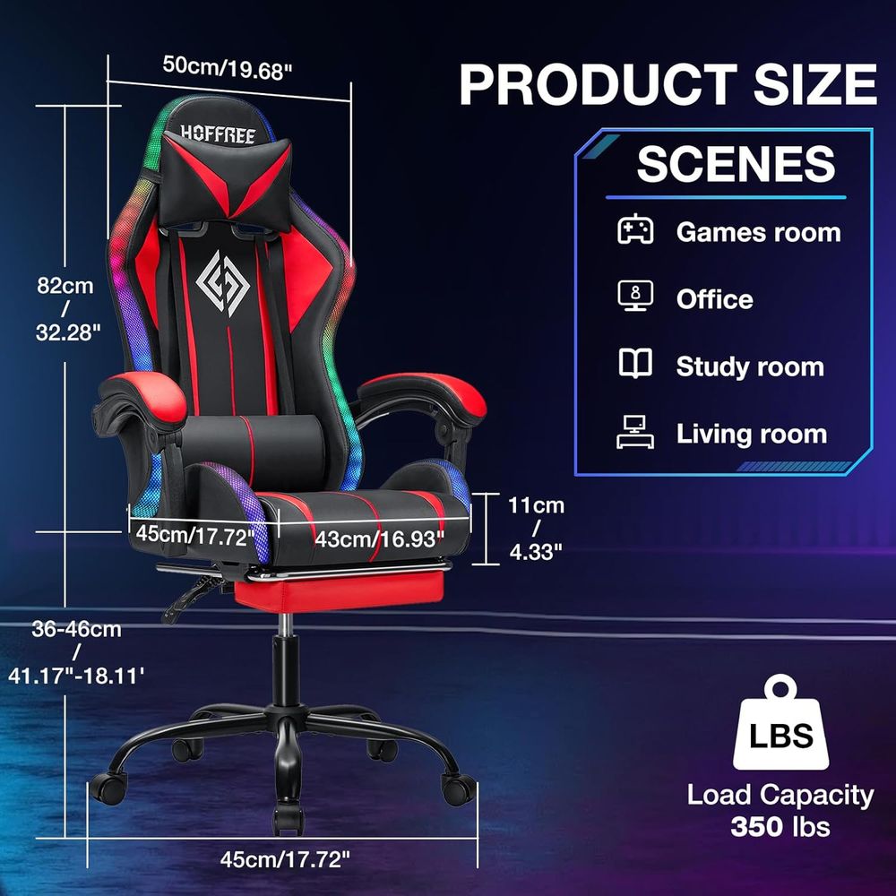 Cadeira Gamer RGB com Alto-fal - Music avaliação e preço