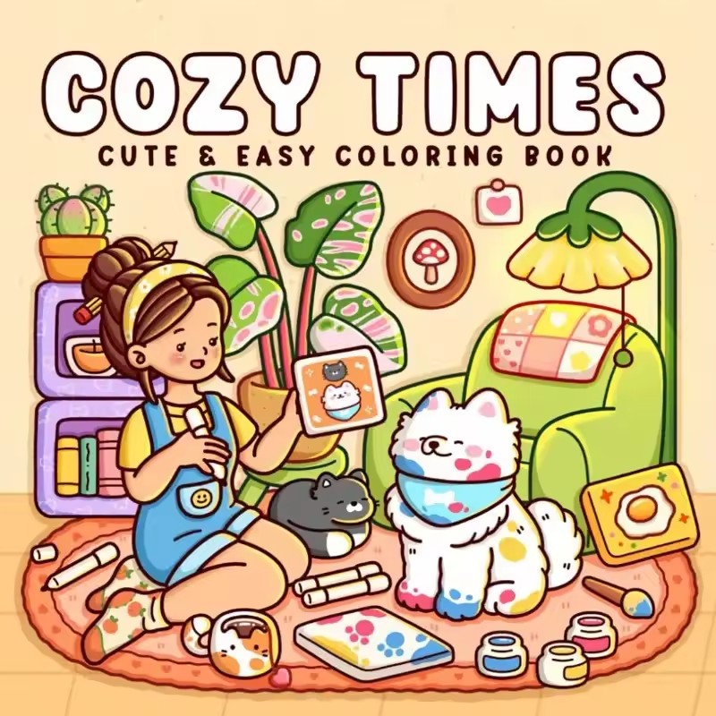 Livro de colorir bonito e fáci - Adult Coloring Book Stress Relief avaliação e preço