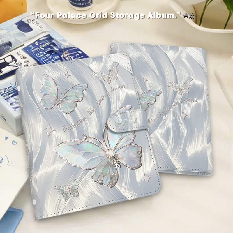 Pasta de cartão borboleta irid - Kpop Photo Card Binder 3 Inch avaliação e preço