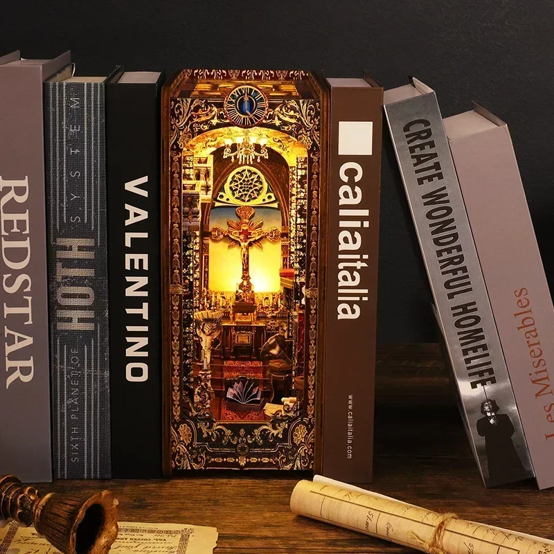 Kits DIY de Inserções de Estan - Diy Wooden Book Nook Kit Shelf Insert avaliação e preço