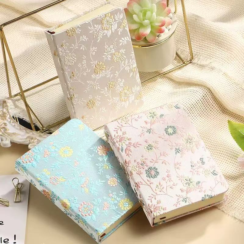 Caderno A6 de Brocado Floral C - Vintage Leather Journal Notebook avaliação e preço