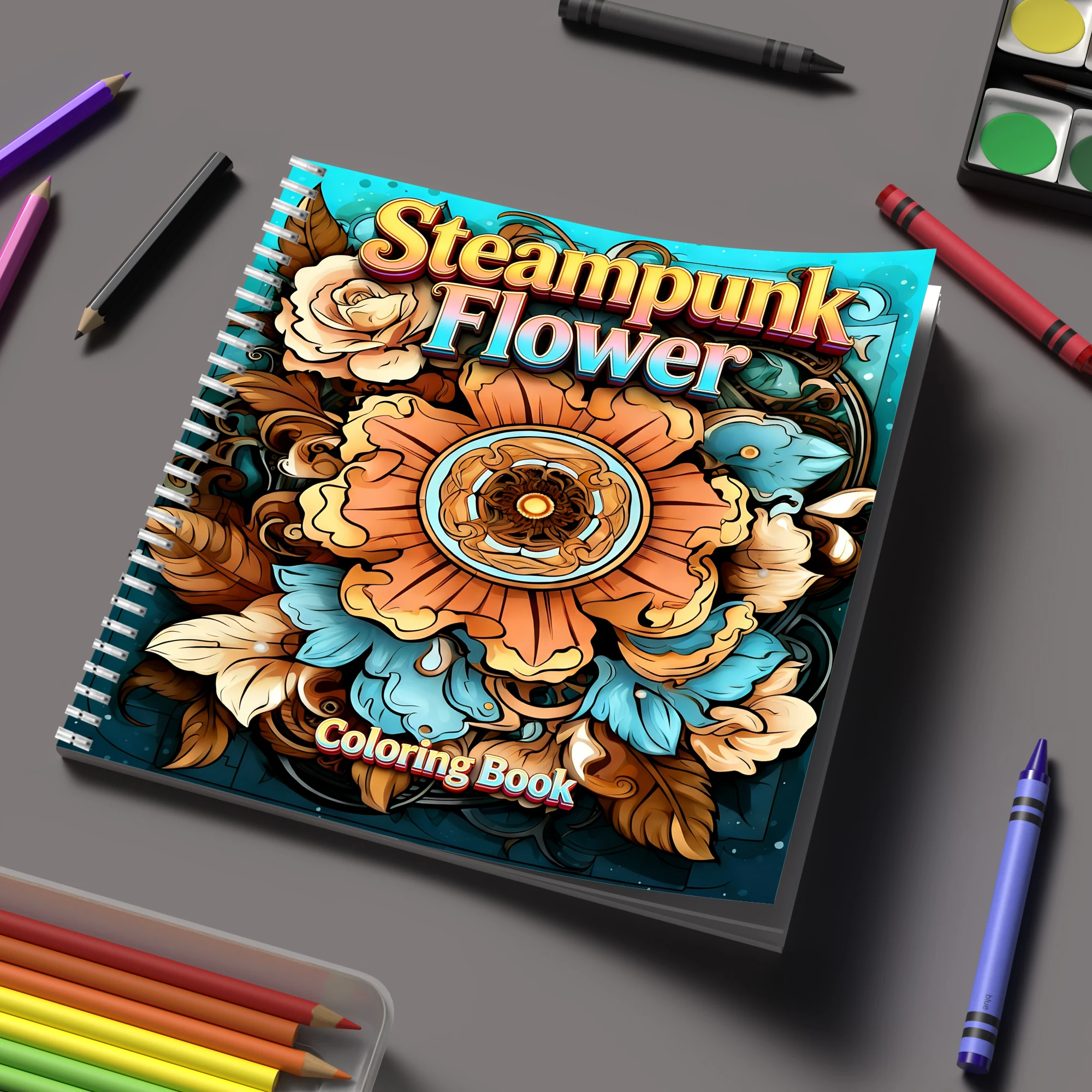 Livro de Colorir Flores Steamp - Adult Coloring Book Stress Relief avaliação e preço