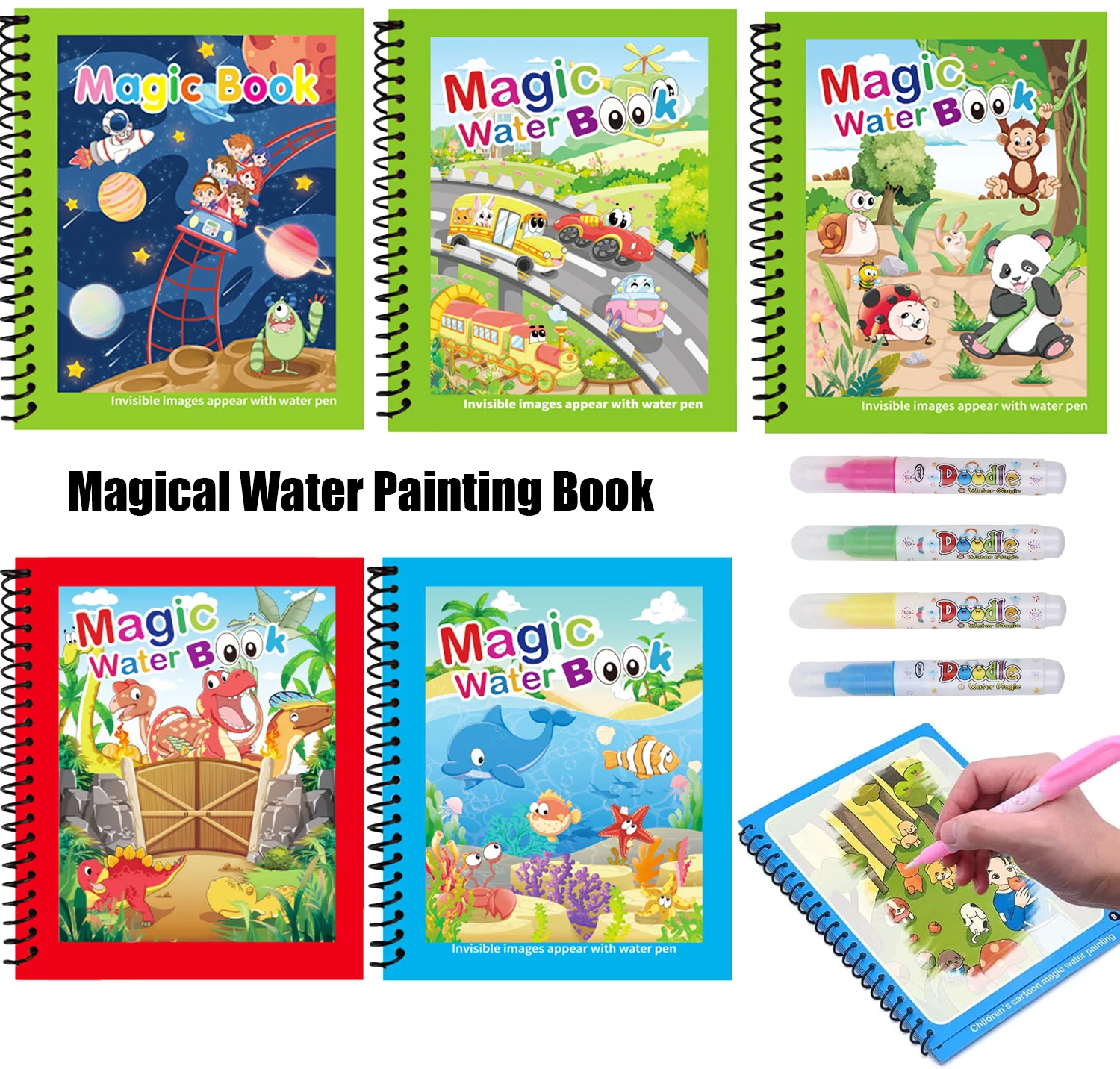 1pc reutilizável crianças livr - Reusable Water Magic Coloring Book avaliação e preço