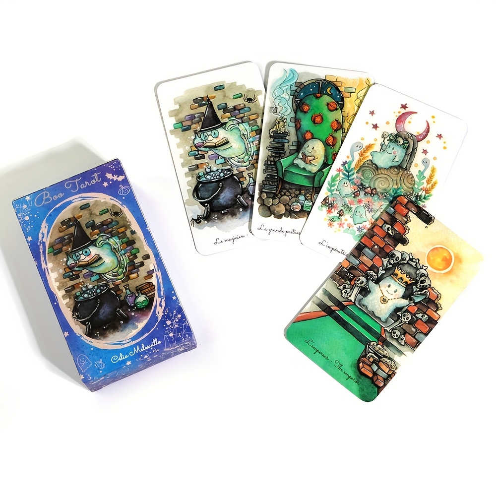 Boo Tarot Deck Ghosts Cartão d - Tarot Deck With Guidebook avaliação e preço