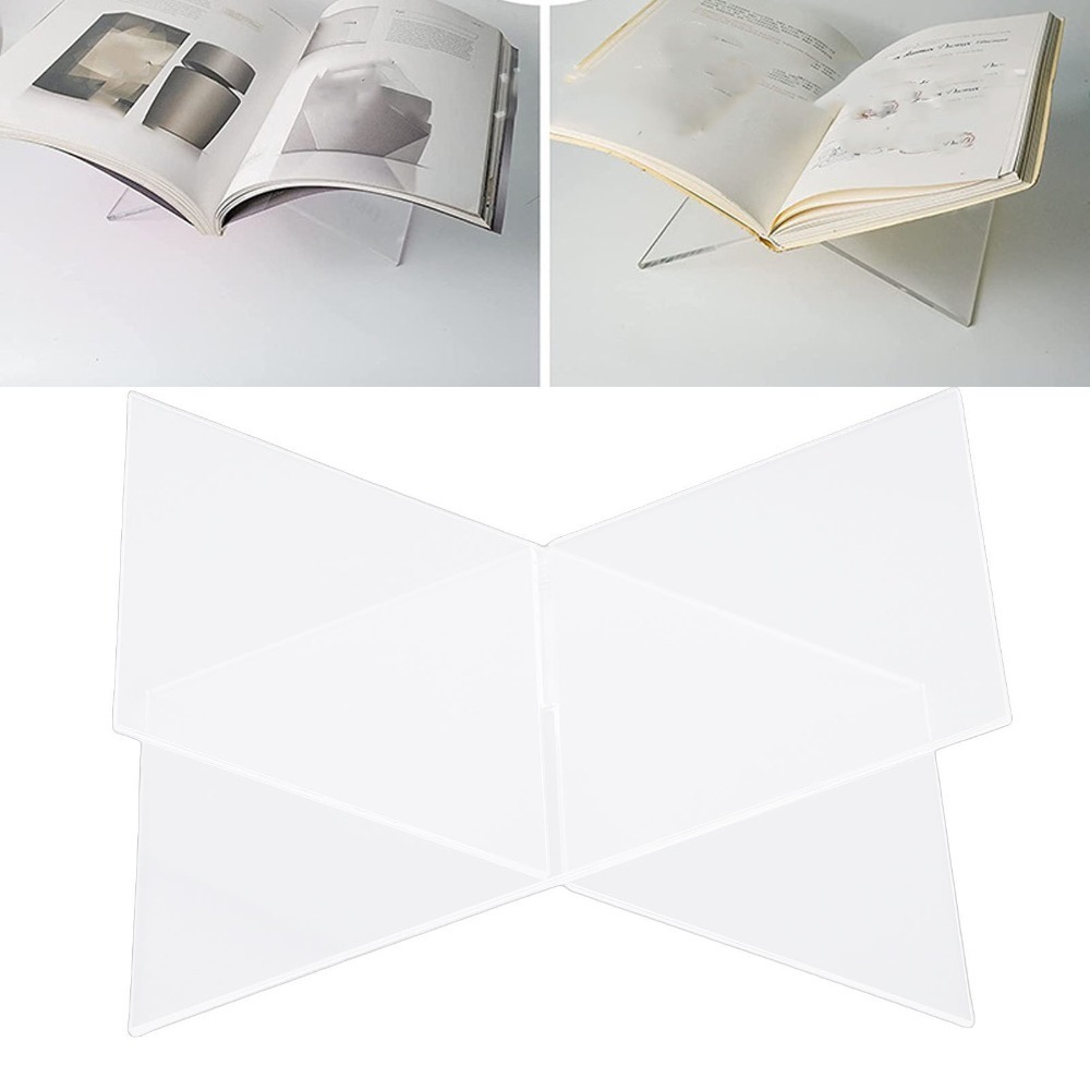 1 conjunto de suporte para liv - Clear Acrylic Book Stand Holder avaliação e preço